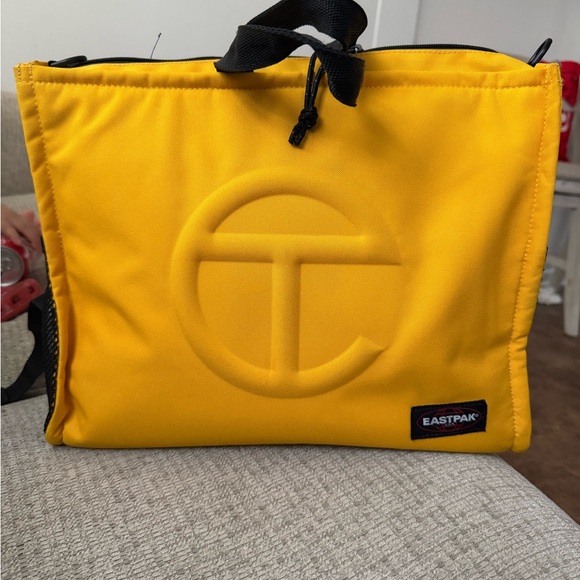 TelFar X Eastpak Mustard Backpack with Logo Patch - Picture 1 of 6